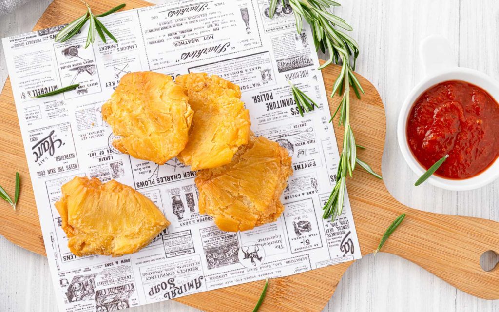 Sylvan Foods Breadfruit Tostones — first-party product photograph from the Sylvan institutional library.